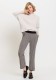 Spodnie damskie Pia Bootcut ze wzorem w jodełkę z wiskozą - Designer Choice  #1