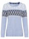 Błękitny sweter damski Eva ze wzorem - Urban Code #3