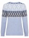 Błękitny sweter damski Eva ze wzorem - Urban Code #4