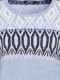 Błękitny sweter damski Eva ze wzorem - Urban Code #5