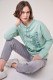 Miętowa bluza damska Cora Jersey z wiskozą - Cool Vision #1
