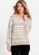 Beżowy sweter damski Henny w paski - Tres Chic #1
