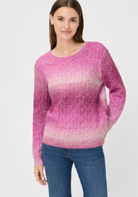 Różowy sweter damski Henny z efektem ombre – New Passion