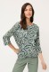 Bluza damska z roślinnym wzorem w odcieniu khaki – Neo Safari #2