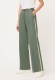 Lniano-bawełniane spodnie damskie Anna Wide w odcieniu khaki – Neo Safari #2