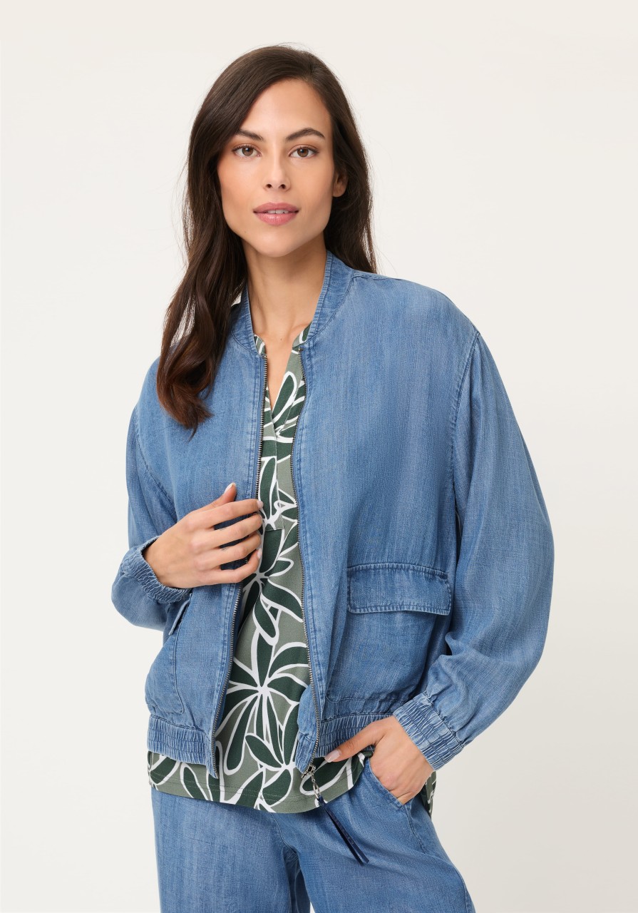 TENCEL™ Lyocell Kurtka bomberka damska – Neo Safari