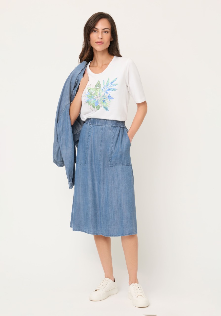 TENCEL™ Lyocell Spódnica trapezowa – Neo Safari