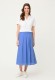 Niebieska bawełniana spódnica midi z zakładkami – Vintage Cruise #1