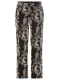 Czarne bawełniane spodnie damskie Mona Straight  z haftem – Designer Choice #2