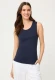 Granatowy bawełniany top damski Edda – Vintage Cruise #1