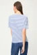 Niebieska bawełniana bluzka damska Hannah w paski z cekinami – Vintage Cruise #2