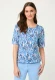 TENCEL™ Modal Niebieska bluzka damska Clara z roślinnym wzorem – Vintage Cruise #2