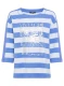 Niebieska bawełniana bluza damska Henny Jersey w paski – Vintage Cruise #5