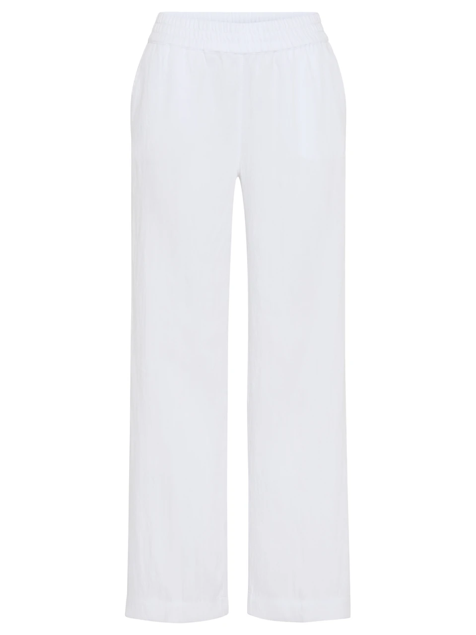 Białe spodnie damskie Anna Wide z lnem – Vintage Cruise