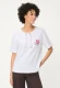 Biała bawełniana bluza damska Cora Jersey z krótkim rękawem – Savanna Sky #1