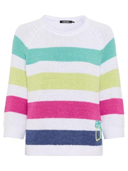 Sweter damski Henny w kolorowe pasy – Ciao Amore