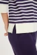 Fioletowy bawełniany sweter damski Henny w paski – Smart Casual #4