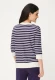 Fioletowy bawełniany sweter damski Henny w paski – Smart Casual #2