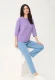 Lawendowy sweter damski Henny z rękawem 3/4 - Smart Casual #6