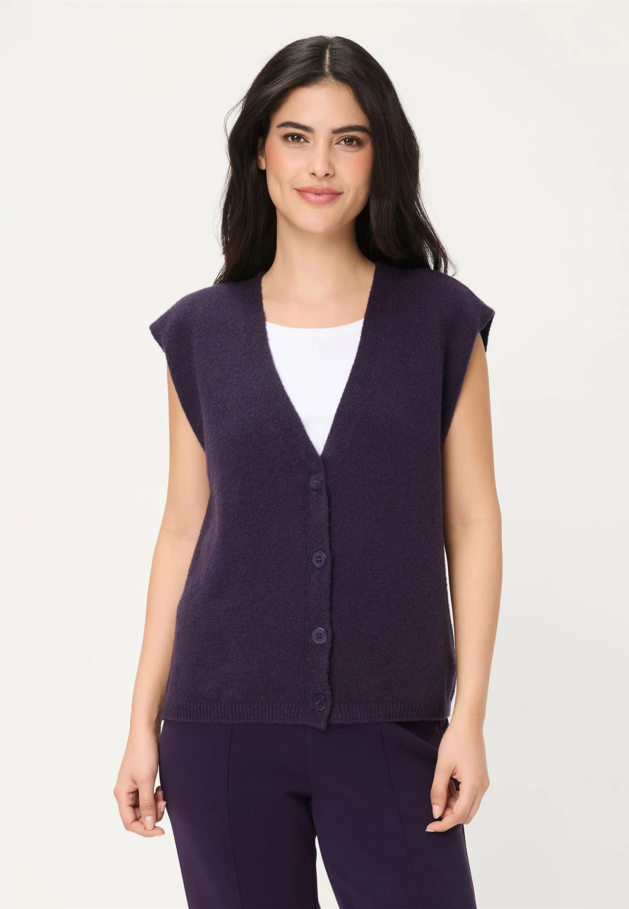 Fioletowa kamizelka damska Henny - Smart Casual