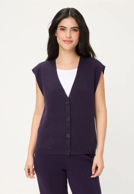 Fioletowa kamizelka damska Henny - Smart Casual
