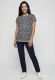 TENCEL™ Modal Beżowa bluzka damska Cosima w granatowe kropki - Smart Casual #2