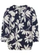 TENCEL™ Modal Granatowa bluzka damska Hannah w kwiaty - Smart Casual #4