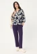 TENCEL™ Modal Granatowa bluzka damska Hannah w kwiaty - Smart Casual #5