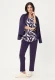 TENCEL™ Granatowa bluzka damska Hannah ze wzorem - Smart Casual #5