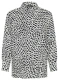 Beżowa wiskozowa koszula damska w granatowe kropki - Smart Casual #4