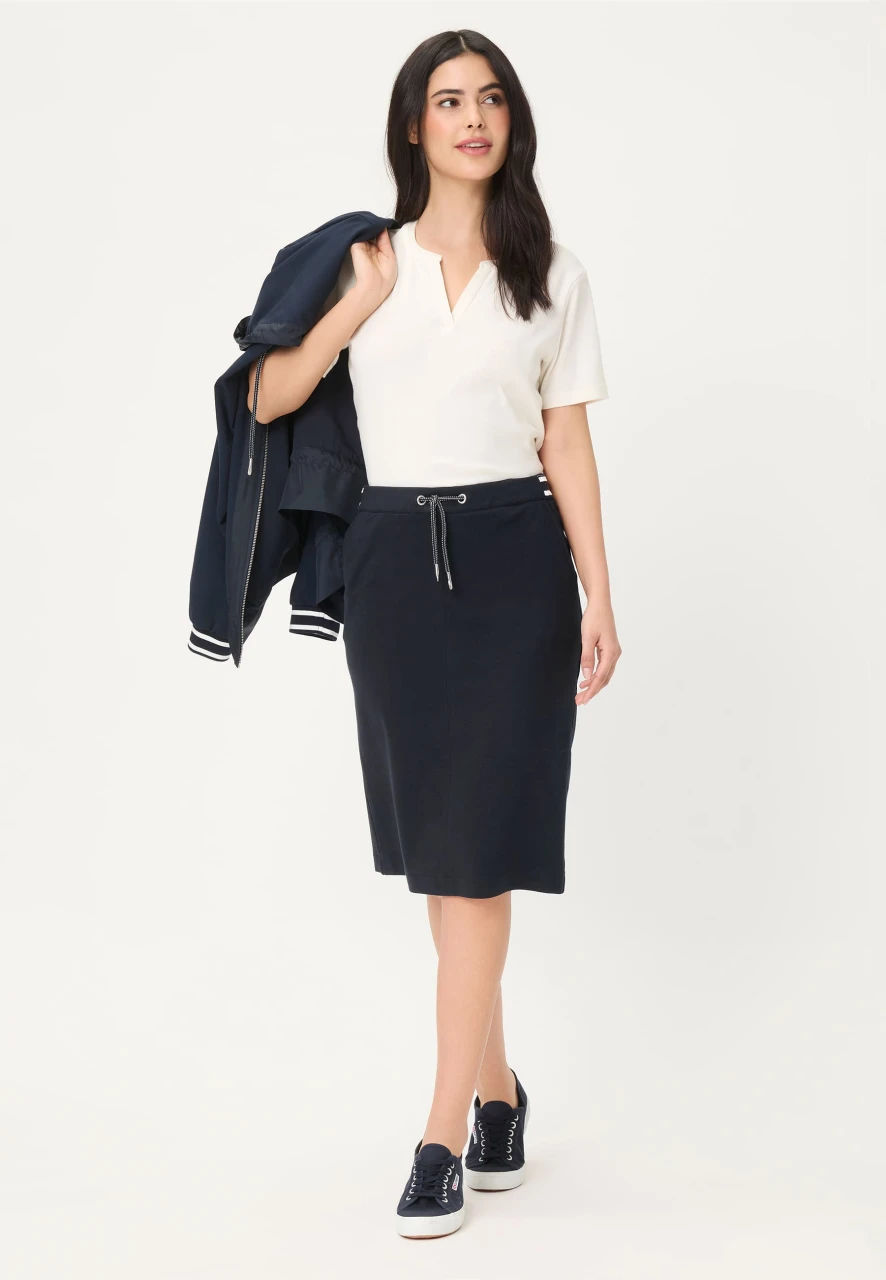 Granatowa ołówkowa spódnica damska - Smart Casual