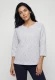 Beżowa bluza damska Cora Jersey z geometrycznym wzorem - Smart Casual #1