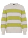 Limonkowy sweter damski Henny w paski - Modern Balance #4