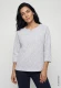 Beżowa bluza damska Cora Jersey z geometrycznym wzorem - Smart Casual #1
