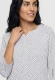 Beżowa bluza damska Cora Jersey z geometrycznym wzorem - Smart Casual #3