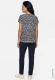 TENCEL™ Modal Beżowa bluzka damska Cosima w granatowe kropki - Smart Casual #3