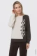 Beżowo-brązowy sweter damski Henny w cętki - Boho Chic #1