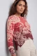 Czerwony sweter damski Henny ze wzorem paisley - Boho Chic #3