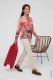 Czerwony sweter damski Henny ze wzorem paisley - Boho Chic #5