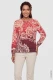 Czerwony sweter damski Henny ze wzorem paisley - Boho Chic #1