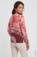 Czerwony sweter damski Henny ze wzorem paisley - Boho Chic #2