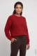 Czerwony sweter damski Henny z efektem bouclé - Boho Chic #1