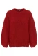 Czerwony sweter damski Henny z efektem bouclé - Boho Chic #4
