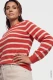 Czerwony sweter damski Henny w paski - Boho Chic #3