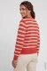 Czerwony sweter damski Henny w paski - Boho Chic #2