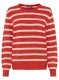 Czerwony sweter damski Henny w paski - Boho Chic #4