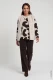 Beżowy sweter damski Henny ze wzorem - Boho Chic #5