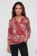TENCEL™ Modal Czerwona bluzka damska Clara ze wzorem paisley - Boho Chic #1