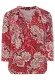 TENCEL™ Modal Czerwona bluzka damska Clara ze wzorem paisley - Boho Chic #4