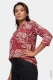 TENCEL™ Modal Czerwona bluzka damska Clara ze wzorem paisley - Boho Chic #3
